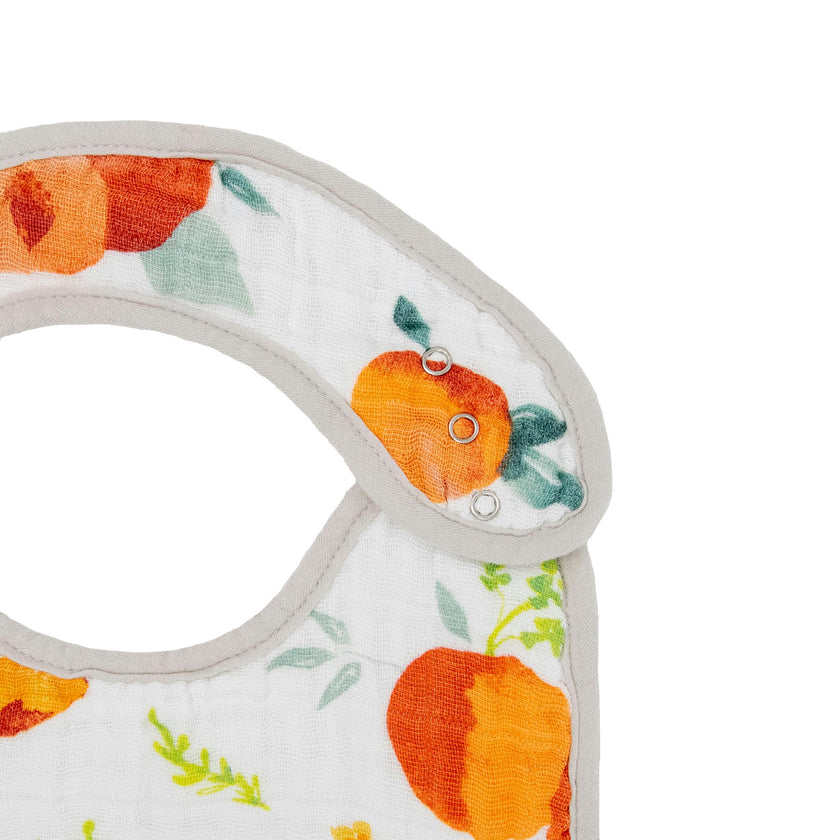 Cotton Muslin Classic Bib 3 Pack - Georgia Peach