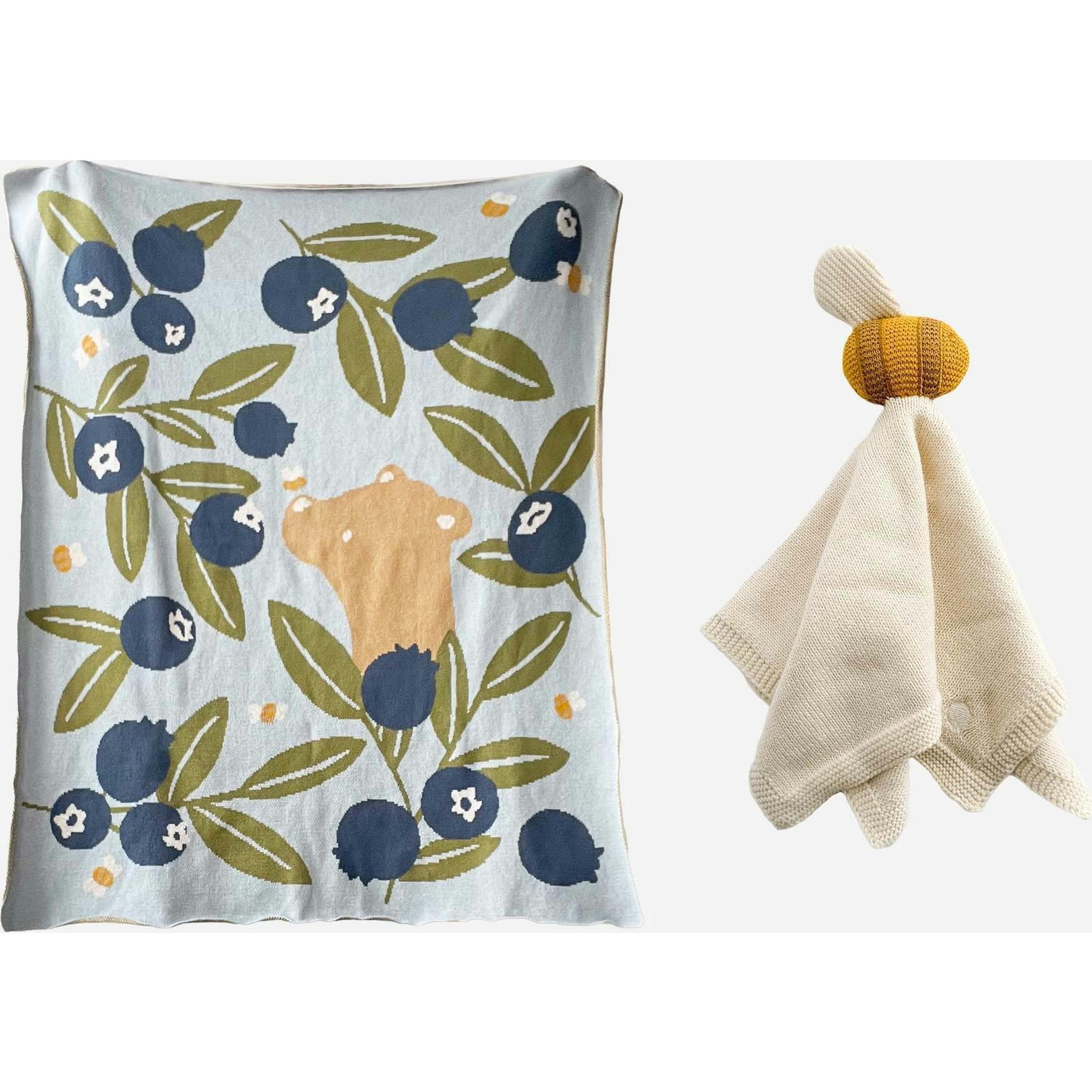 Set Blueberry Blanket Bee Lovey