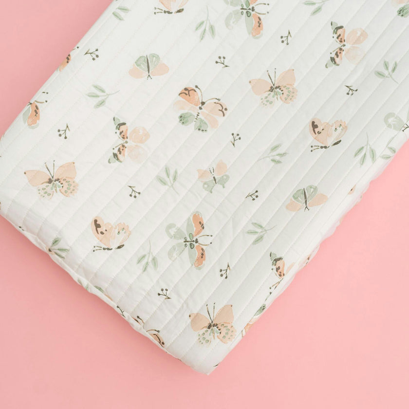 Parker Quilted Change Pad Cover (Butterfly)
