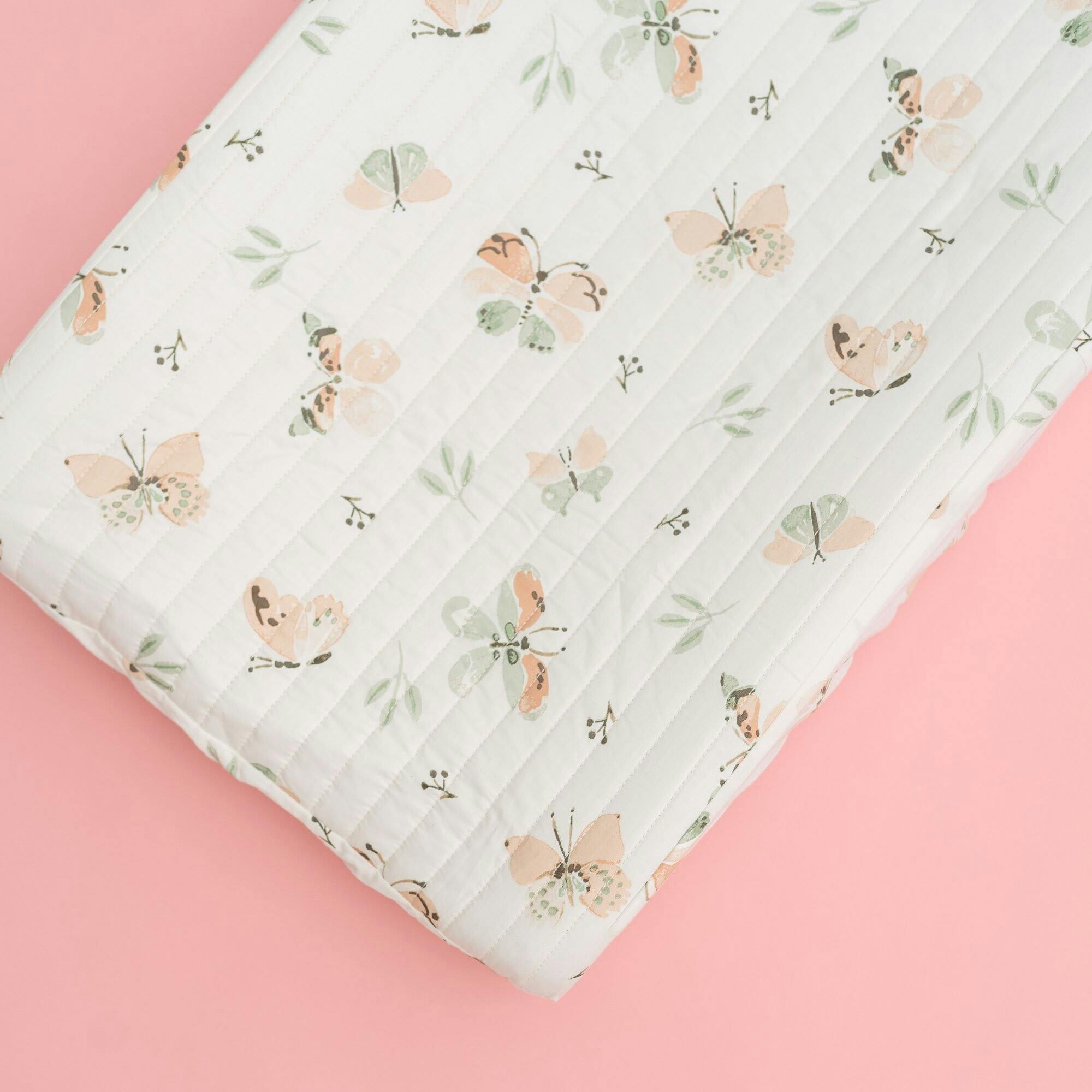 Parker Quilted Change Pad Cover (Butterfly)
