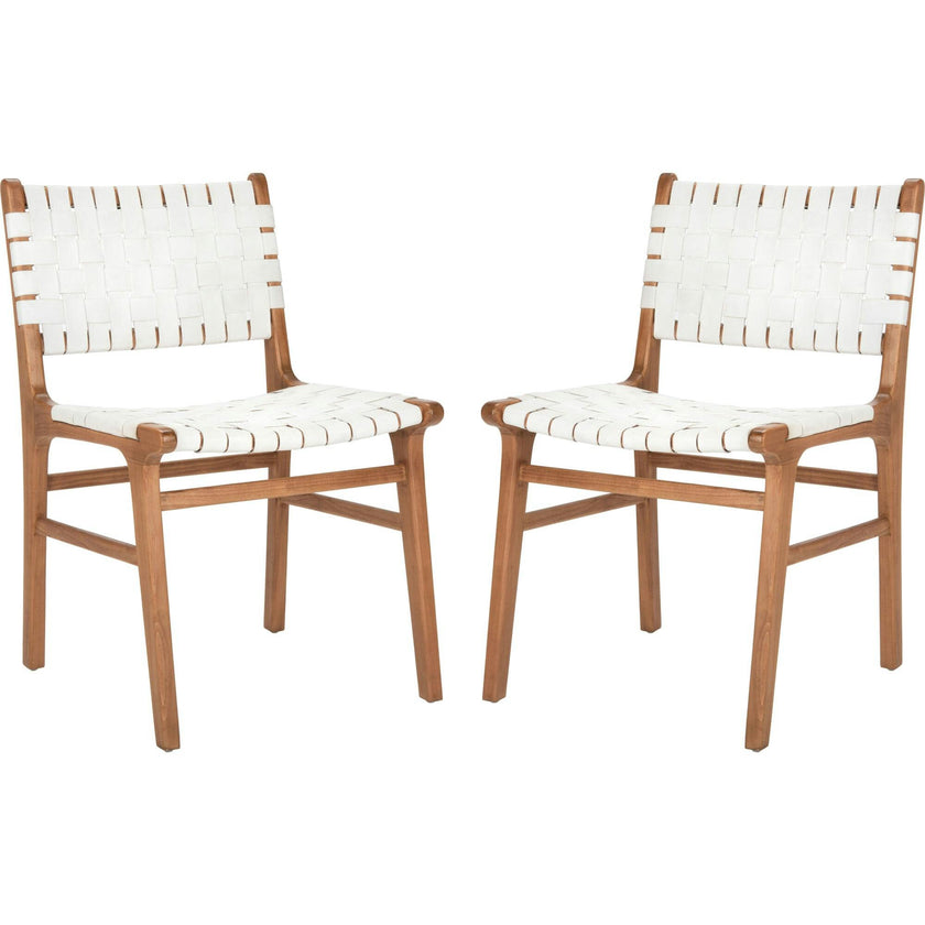 Taika Woven Leather Accent Chair