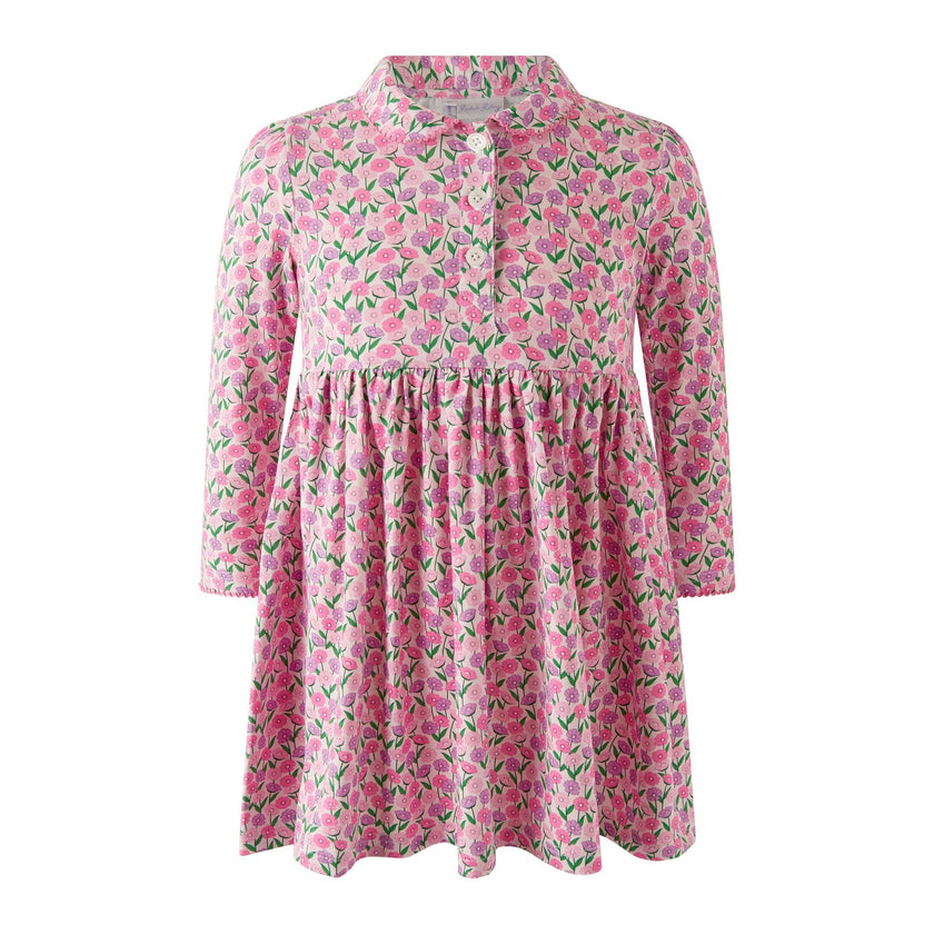Pink Daisy Jersey Dress