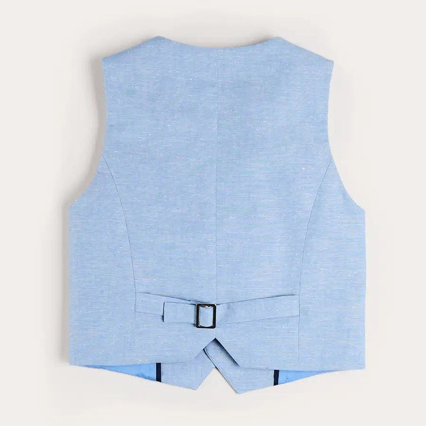 Plain Waistcoat in Sky Blue (4- 10yrs)