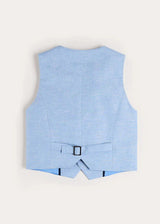 Plain Waistcoat in Sky Blue (4- 10yrs)