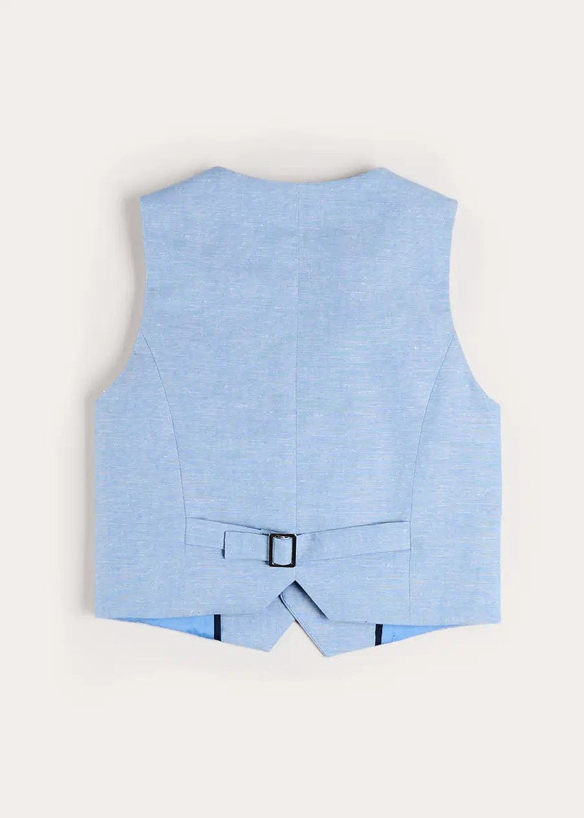Plain Waistcoat in Sky Blue (4- 10yrs)