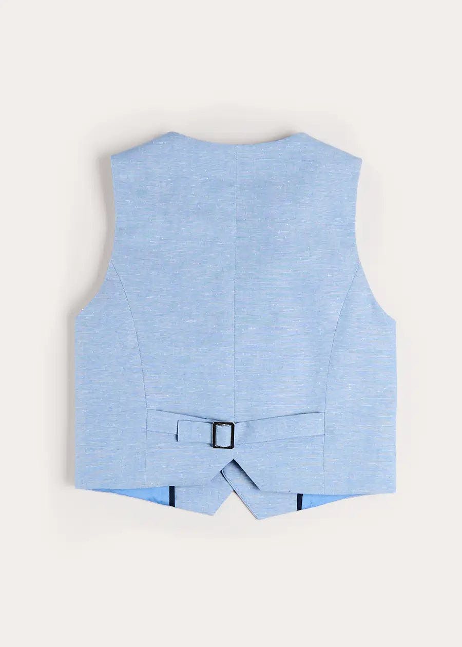 Plain Waistcoat in Sky Blue (4- 10yrs)