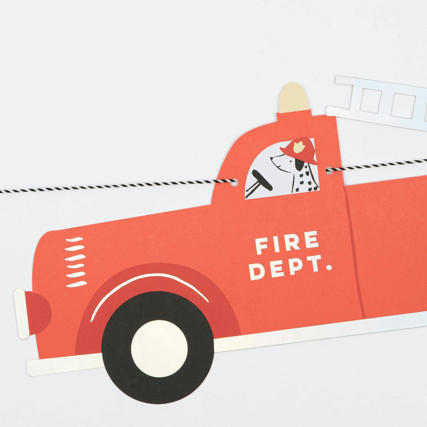 Fire Truck Garland Set
