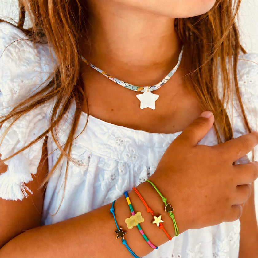 Kids Yellow Gummy Bear Rainbow Bracelet