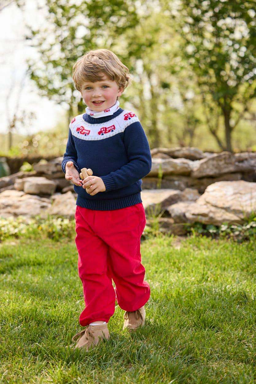 Printed Turtleneck - Fire Trucks