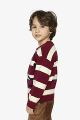 Knit Sweater Red And White Stripes