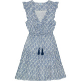 Giselle Women's Mini Dress Navy Feather, Blue