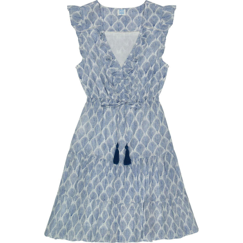 Giselle Women's Mini Dress Navy Feather, Blue