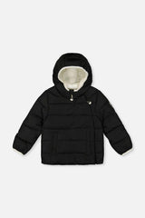 Winter Jacket Adapted For Car Seats Black
