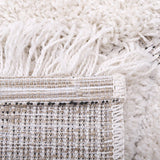 Homy Velvet Flat Woven Dotted Fringed Rectangular Rug