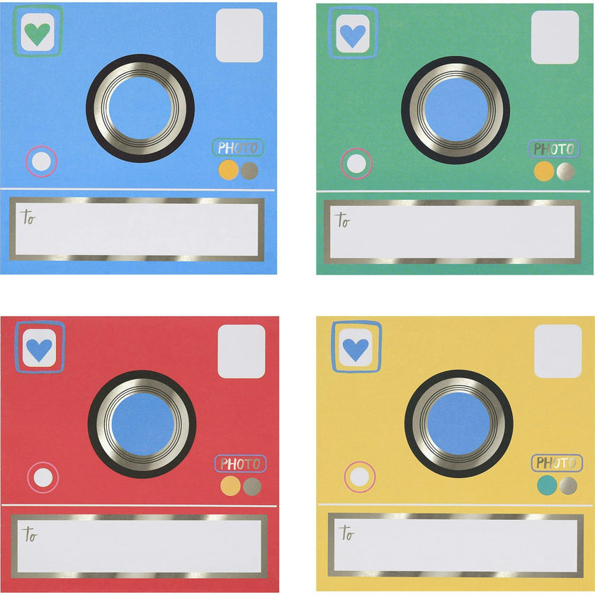 Instant Camera Kids Valentine'S Cards & Stickers Set