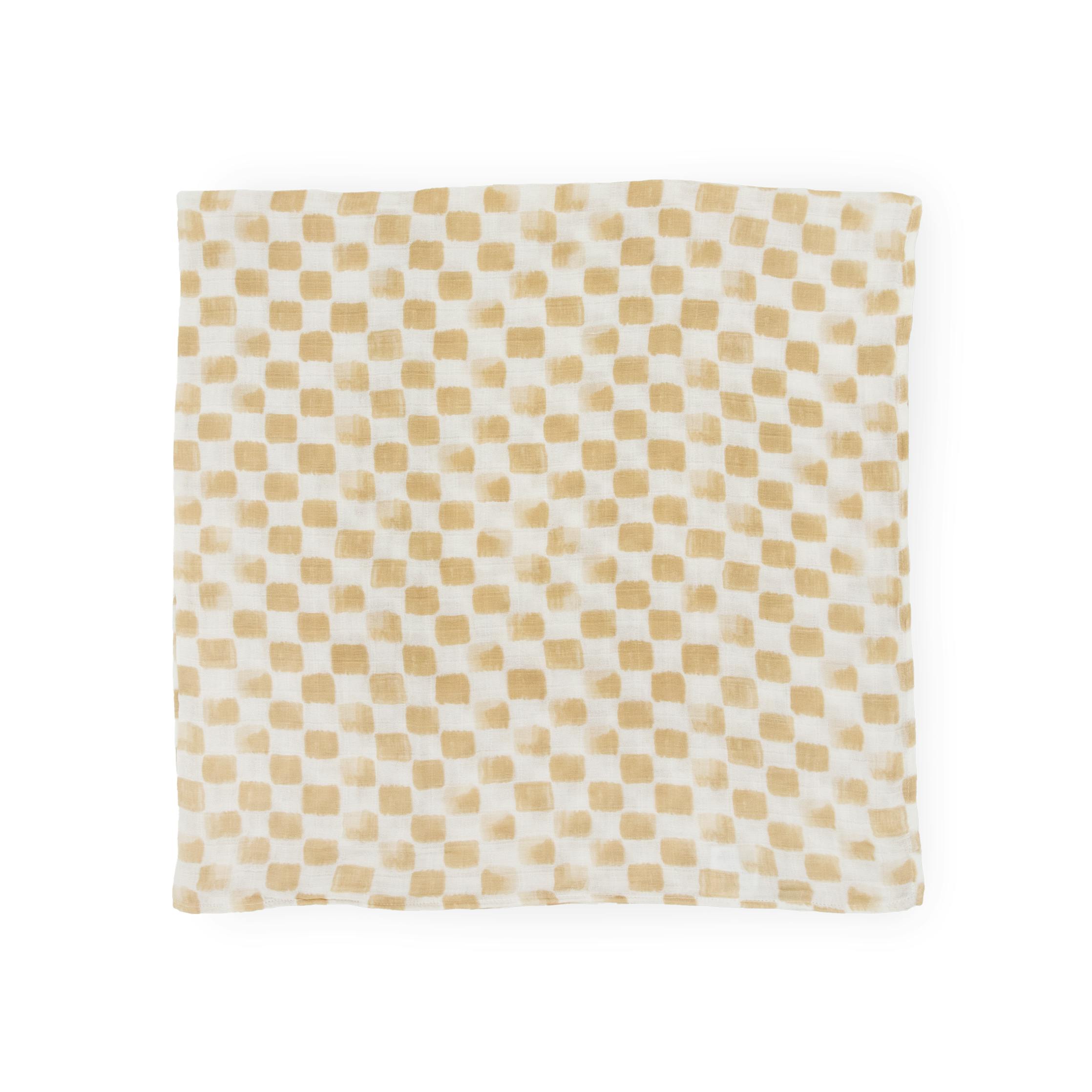 Cotton Muslin Swaddle Blanket - Adobe Checker