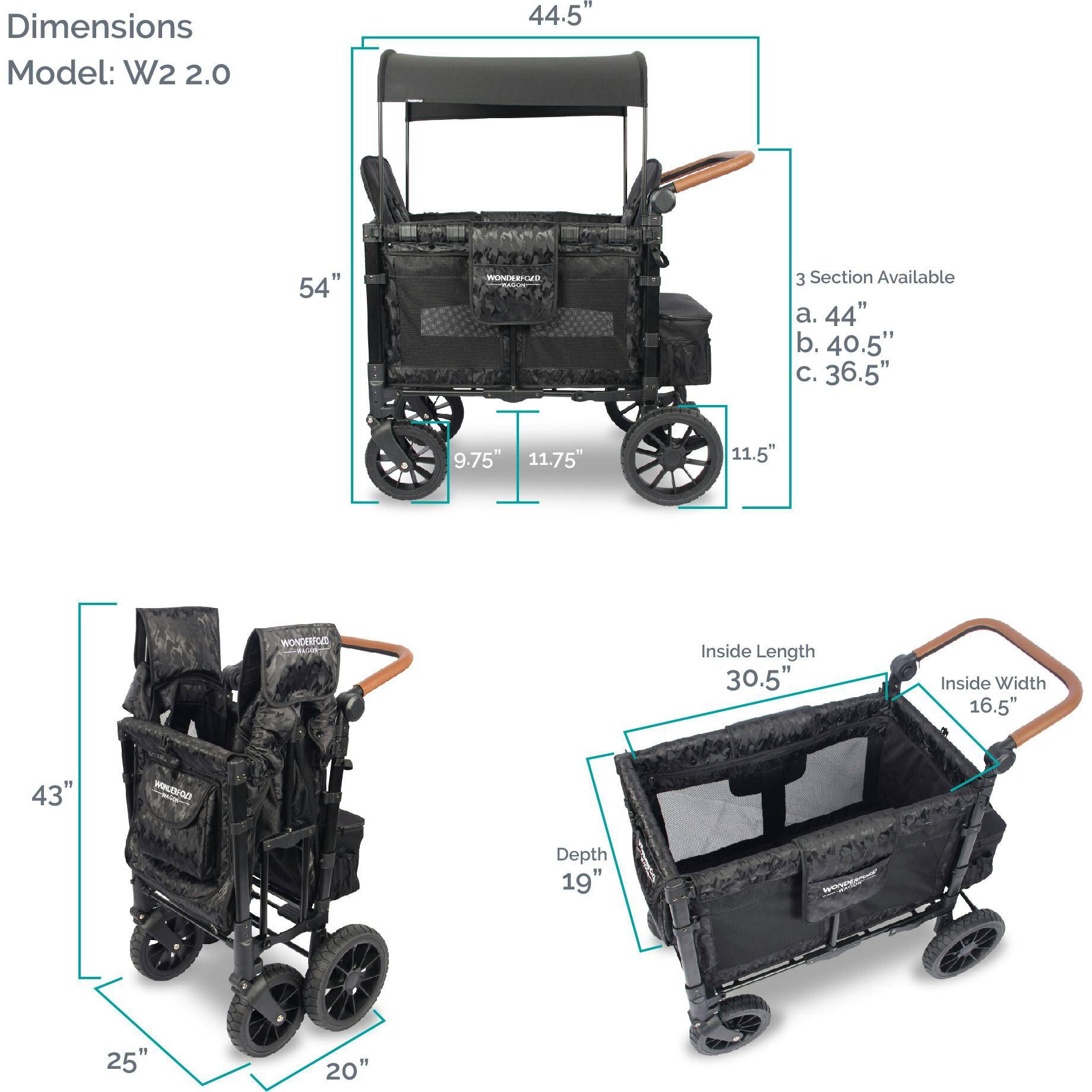 Premium Double Wagon Style Luxe Stroller