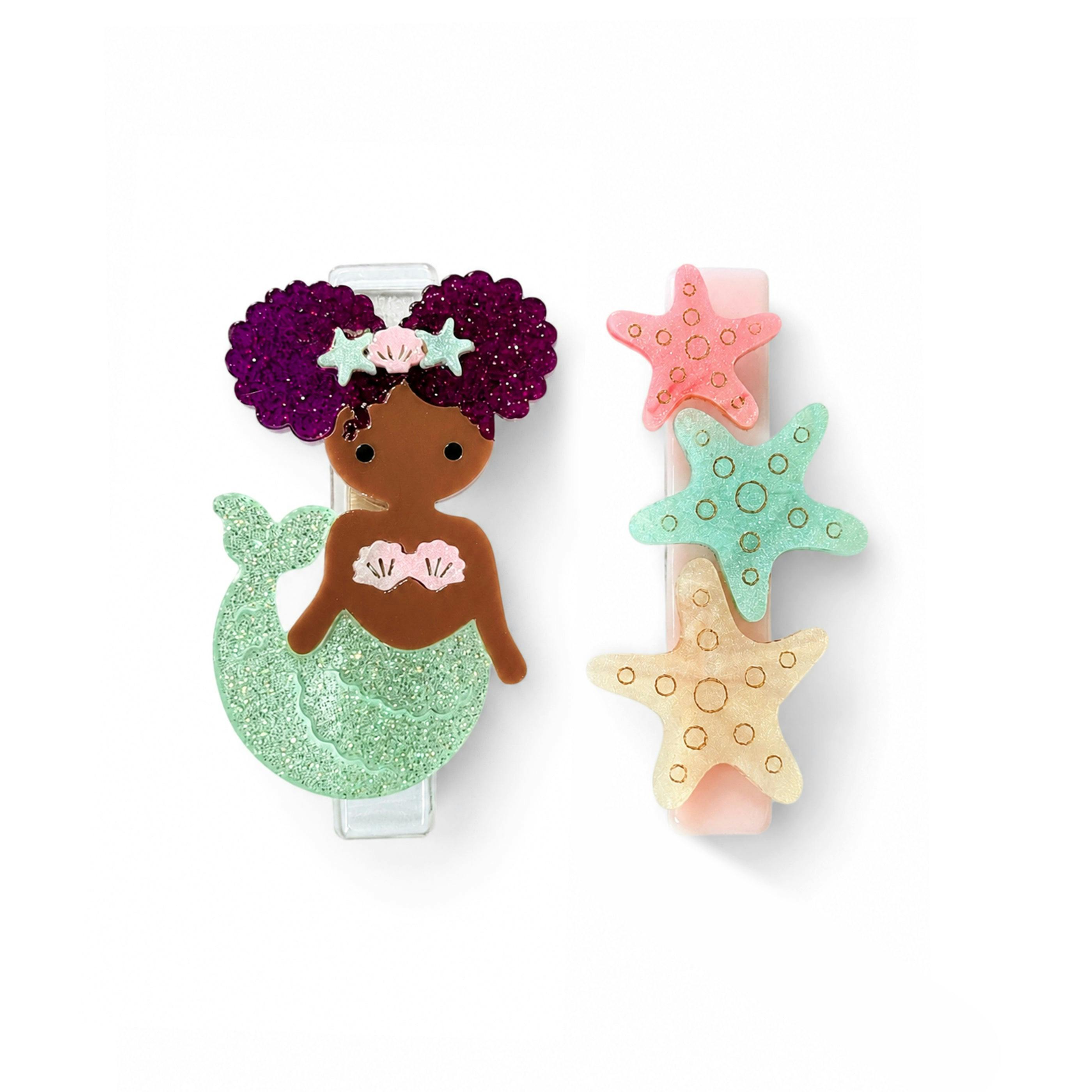 Mermaid & Stars Hair Clips -SUM