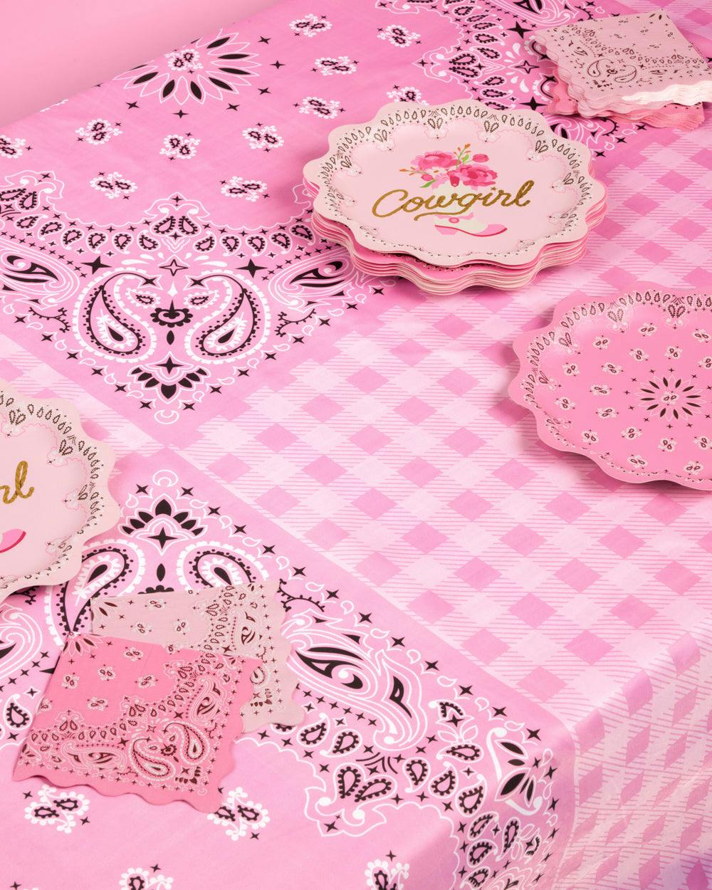 Cowgirl Tablecloth - washable tablecloth