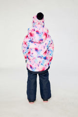 Two Piece Play Snowsuit Mauve Watercolor Floral Print With Navy Pants