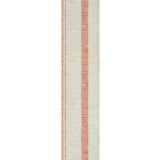 Raita Modern Distressed Stripe Machine-Washable Area Rug, White