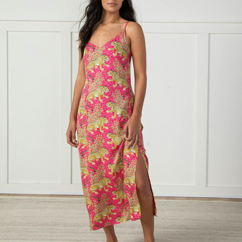 Bagheera - Eco Satin Chic to Sleep Nightie - Hot Pink