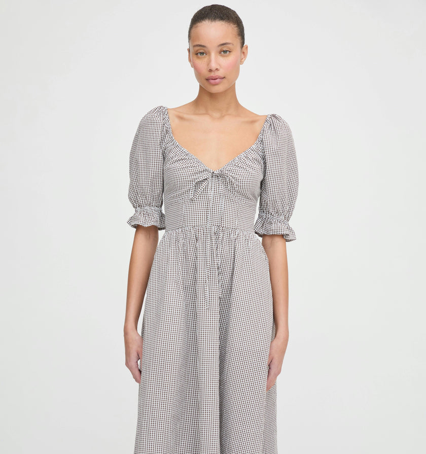 The Ophelia Dress - Chocolate Gingham