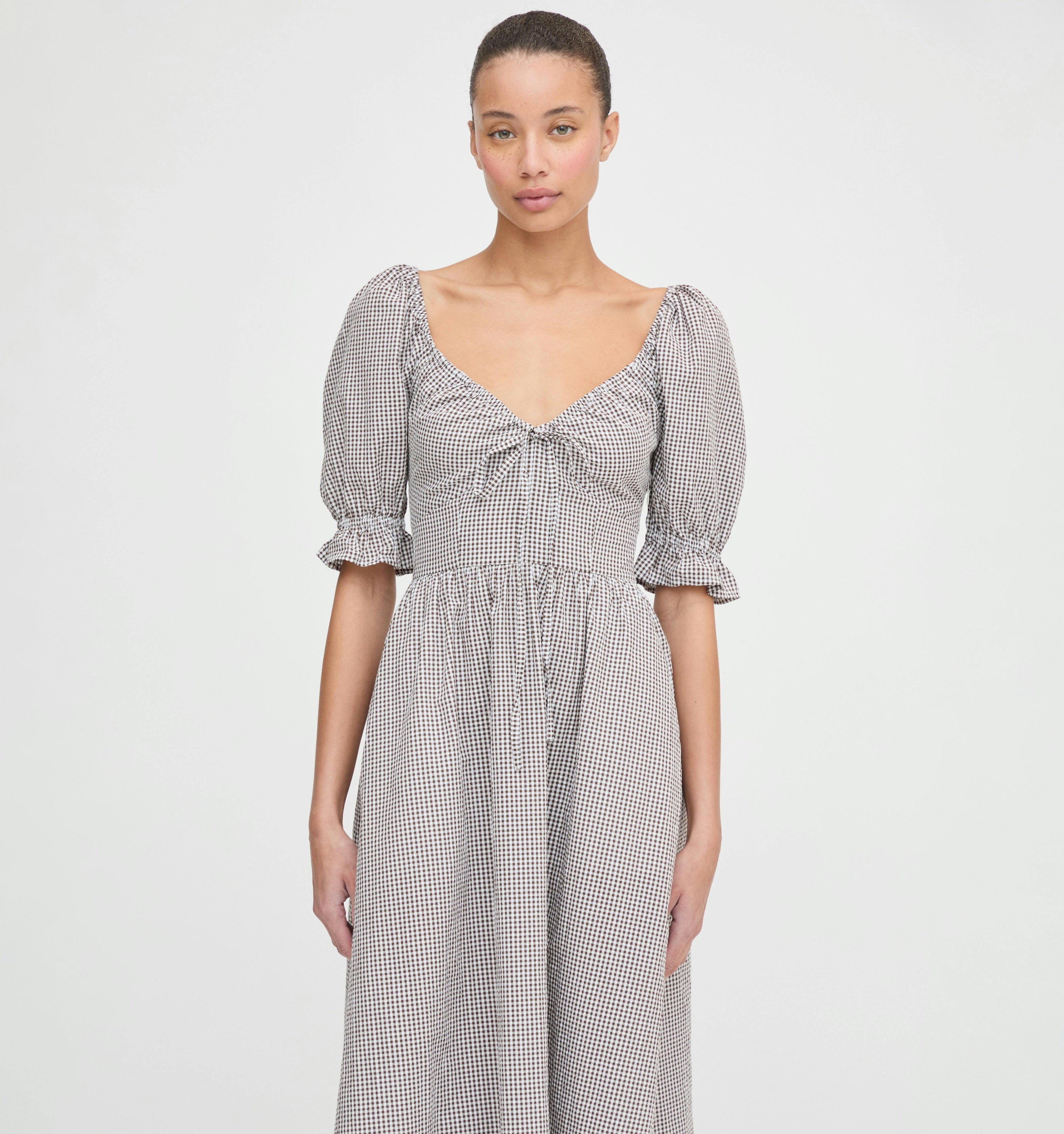 The Ophelia Dress - Chocolate Gingham