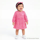 Infant Girls Dress Set | Valentine Doodles - Pink