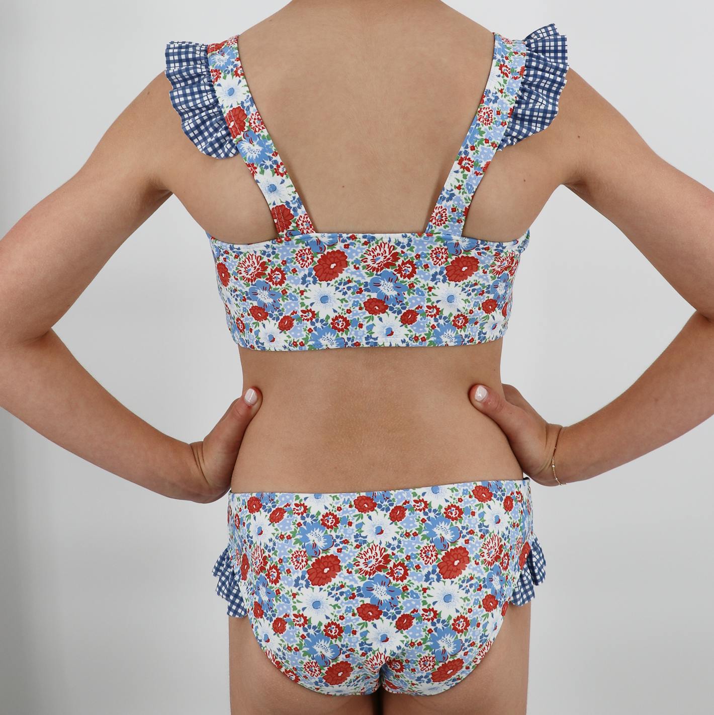girls americana blossom bandeau bikini