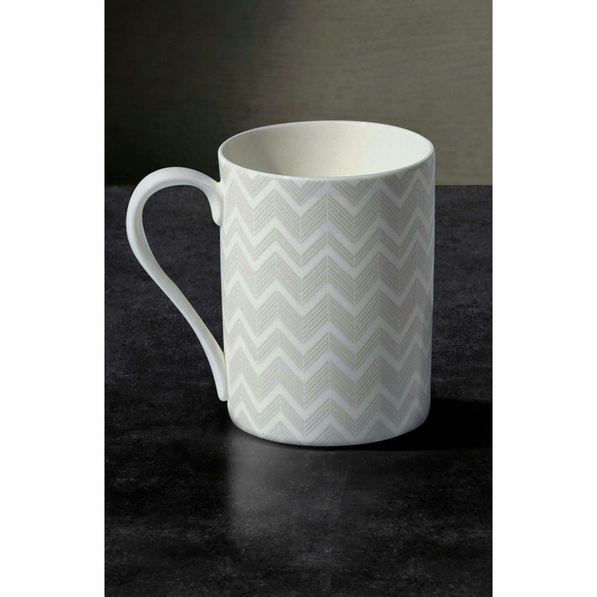 Mug Cup Zig Zag In Luxury Box White Diam. 2.5"