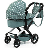 Bayer Design Dolls: Pram Xeo - Stars Green & White