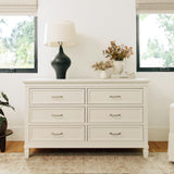 Darlington 6-Drawer Wide Assembled Dresser (56") in Warm White