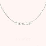 Women's Personalized Rope Chain Necklace, Silver 925
