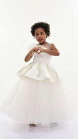 White Villanova Embroidered Tiered Dress