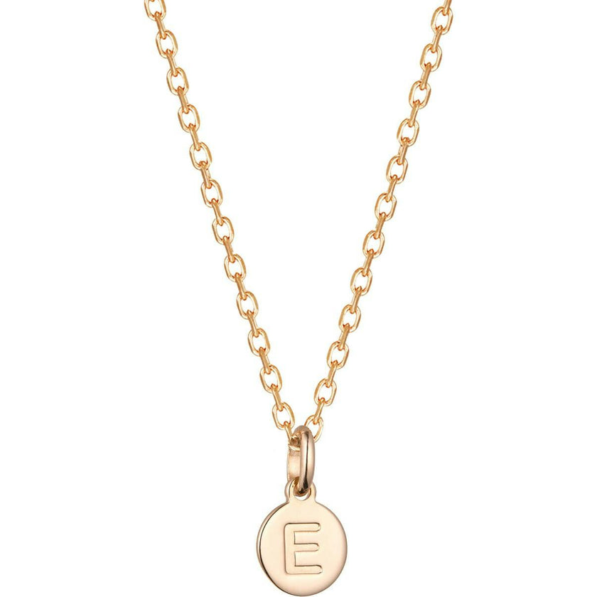 Children's Personalized Letter Pendant Necklace, 14k Gold Plated