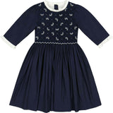 Luna Red Long Sleeve Smocked Dress