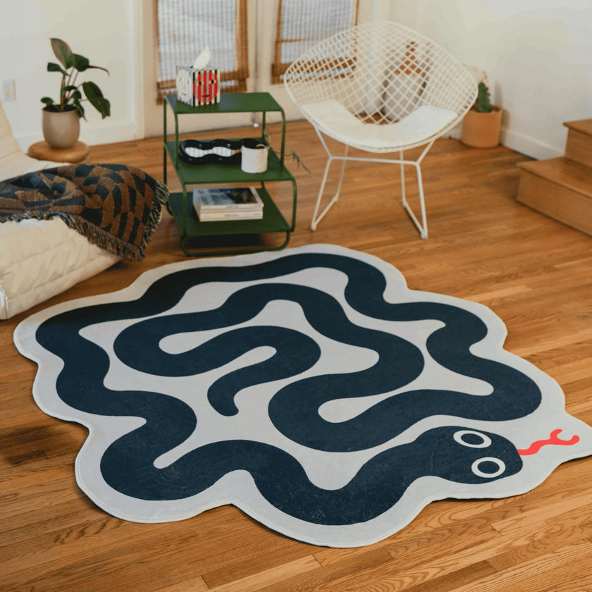 Spiral Snake Design Rug by Johann Banta
