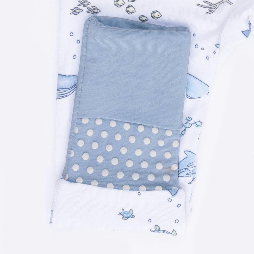 Watercolor Blue Whales - Convertible Romper