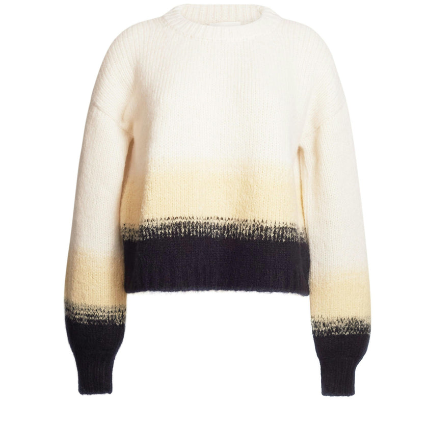 SONIA COLOR-BLOCK SWEATER | IVORY/BUTTER/BLACK