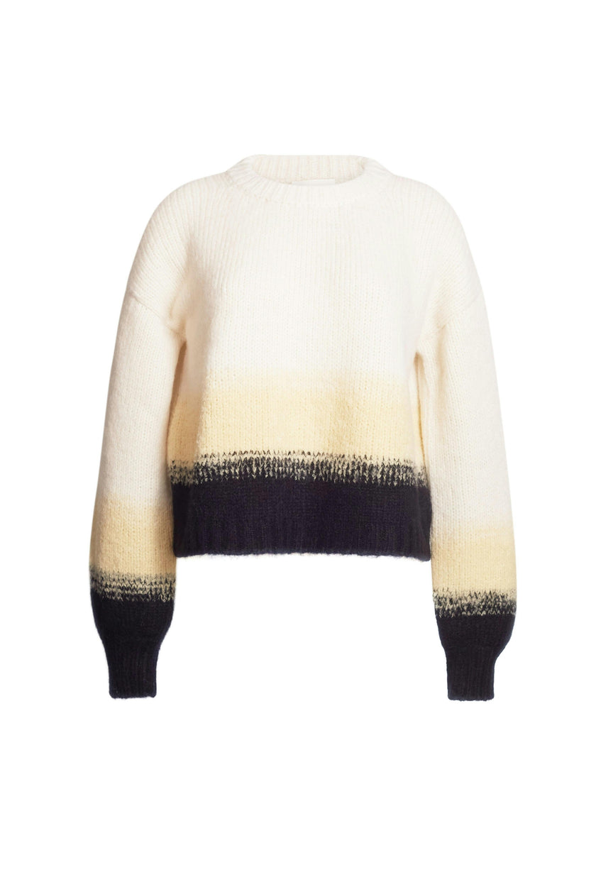 SONIA COLOR-BLOCK SWEATER | IVORY/BUTTER/BLACK