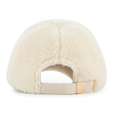 Cream Shearling Logo Cap