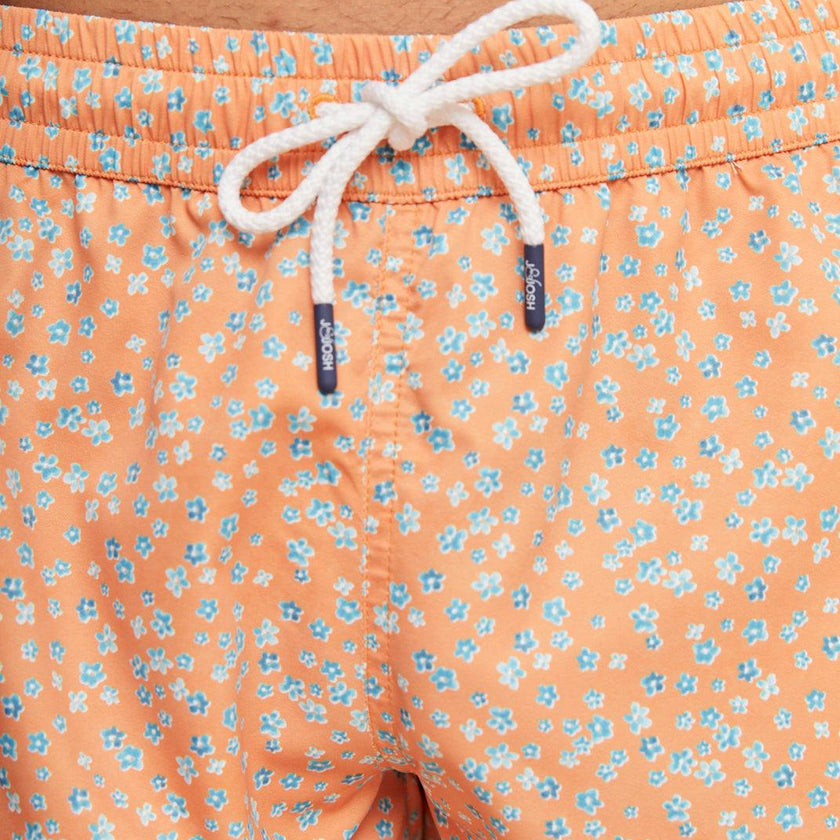 Orange Flowers Men's Swim Shorts