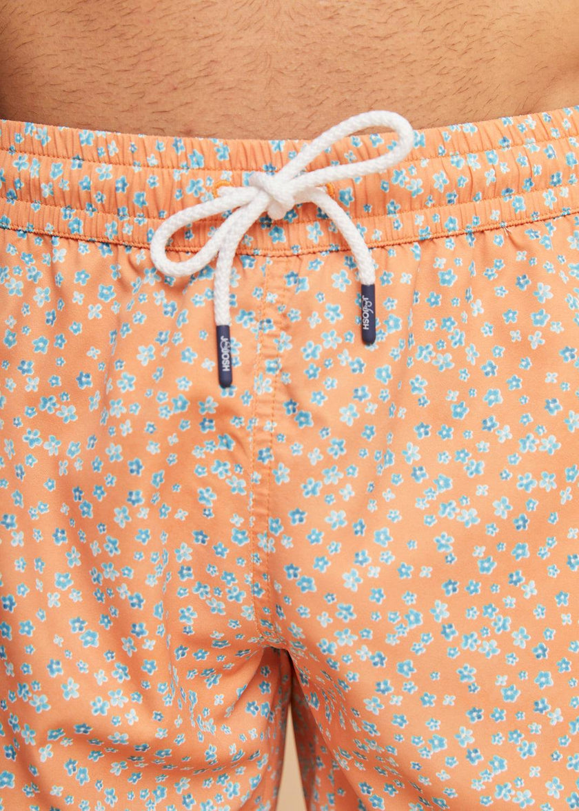 Orange Flowers Men's Swim Shorts