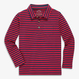 Kids long sleeve polo in stripe
