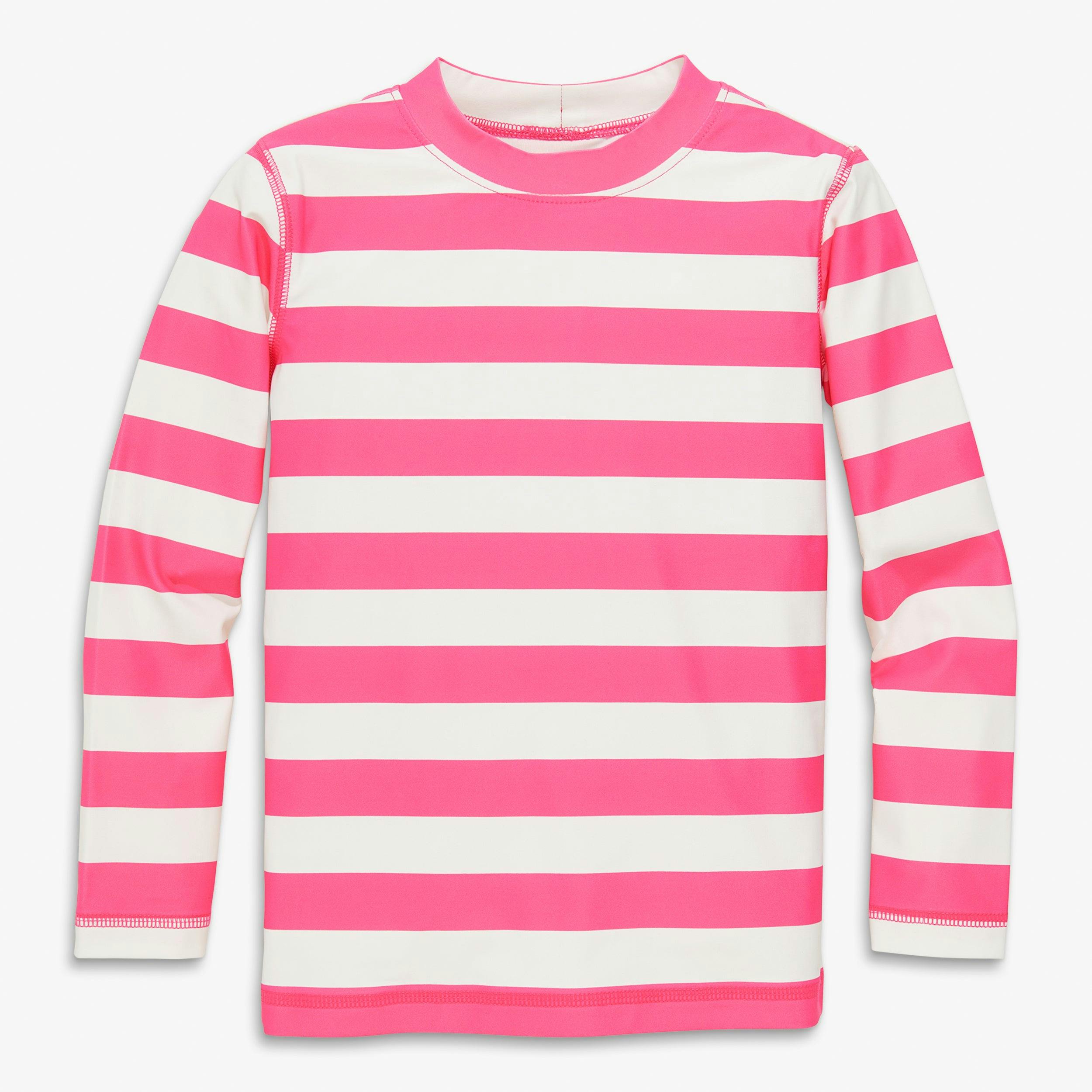 Kids long sleeve rash guard in stripe