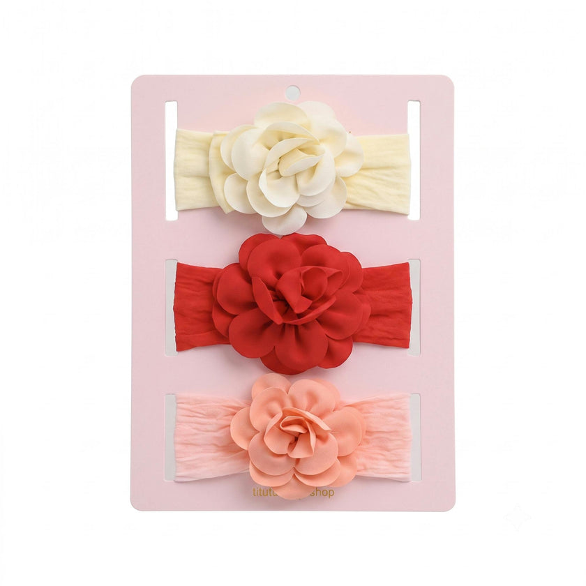 Multicolor Floral Elastic Headband Set