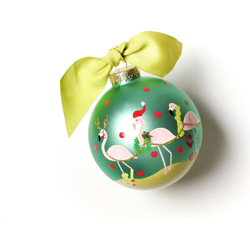 Warmest Wishes Santa Glass Ornament
