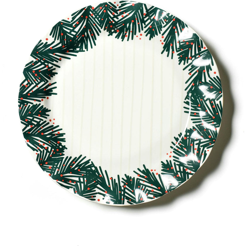 Balsam Stripes Ruffle Dinner Plate