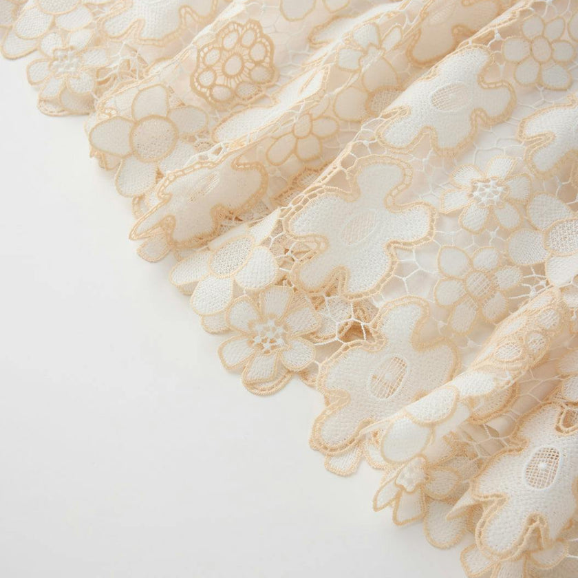 Haley Embroidered Frill Maxi Dress